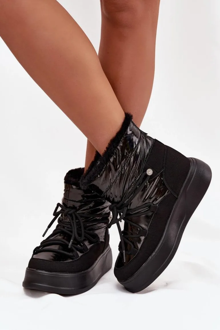 Śniegowce Damskie Na Platformie Lee Cooper LCJ-25-03-3814 Czarne