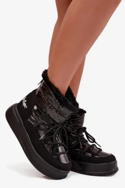 Śniegowce Damskie Na Platformie Lee Cooper LCJ-25-03-3814 Czarne