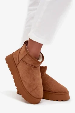 Śniegowce Damskie Na Platformie Camel Celyra