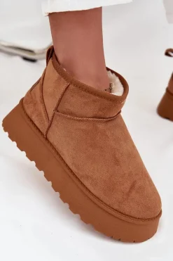 Śniegowce Damskie Na Platformie Camel Celyra