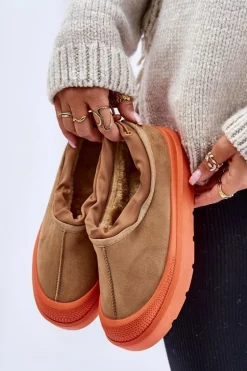 Śniegowce Damskie Na Platformie Z Niską Cholewką Camel Izamine