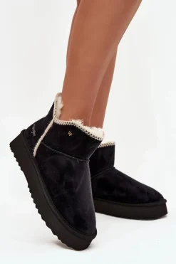 Śniegowce Damskie Na Platformie Wrangler 20253093.25Y Czarne