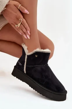 Śniegowce Damskie Na Platformie Wrangler 20253093.25Y Czarne