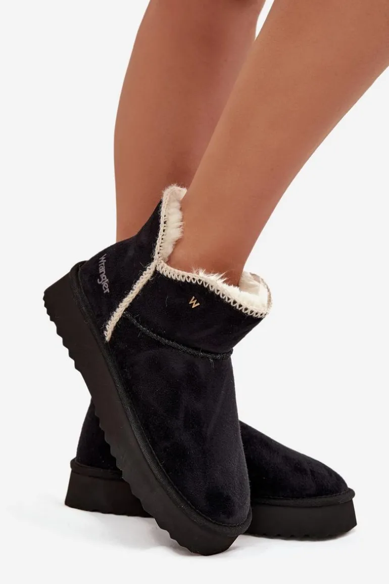 Śniegowce Damskie Na Platformie Wrangler 20253093.25Y Czarne