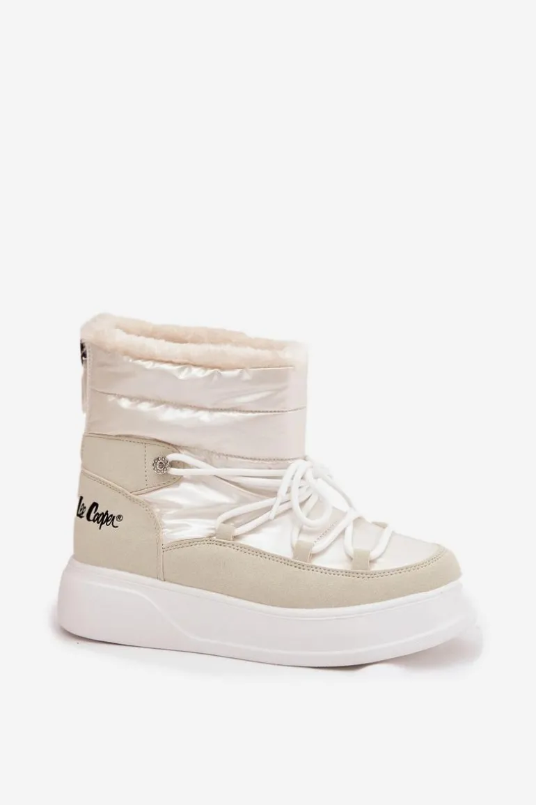 Śniegowce Damskie Na Platformie Lee Cooper LCJ-25-03-3815 Białe