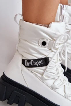Śniegowce Damskie Na Zamek Lee Cooper LCJ-24-47-3142 Białe