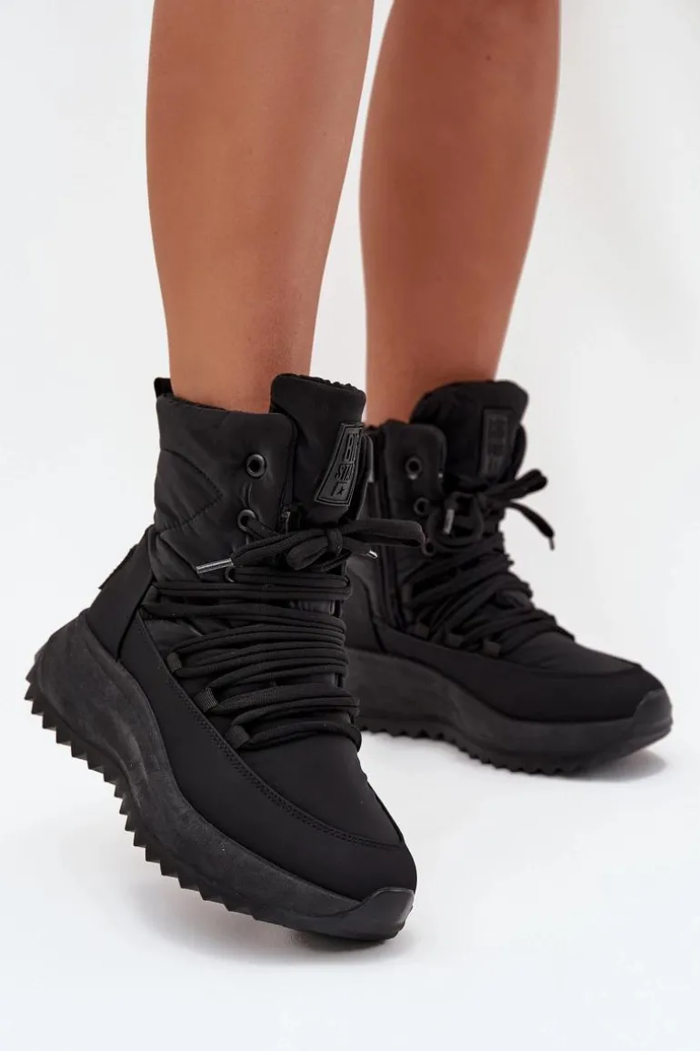 Śniegowce Damskie Na Zamek Big Star SS274059 Czarne