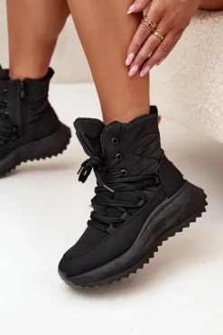 Śniegowce Damskie Na Zamek Big Star SS274059 Czarne