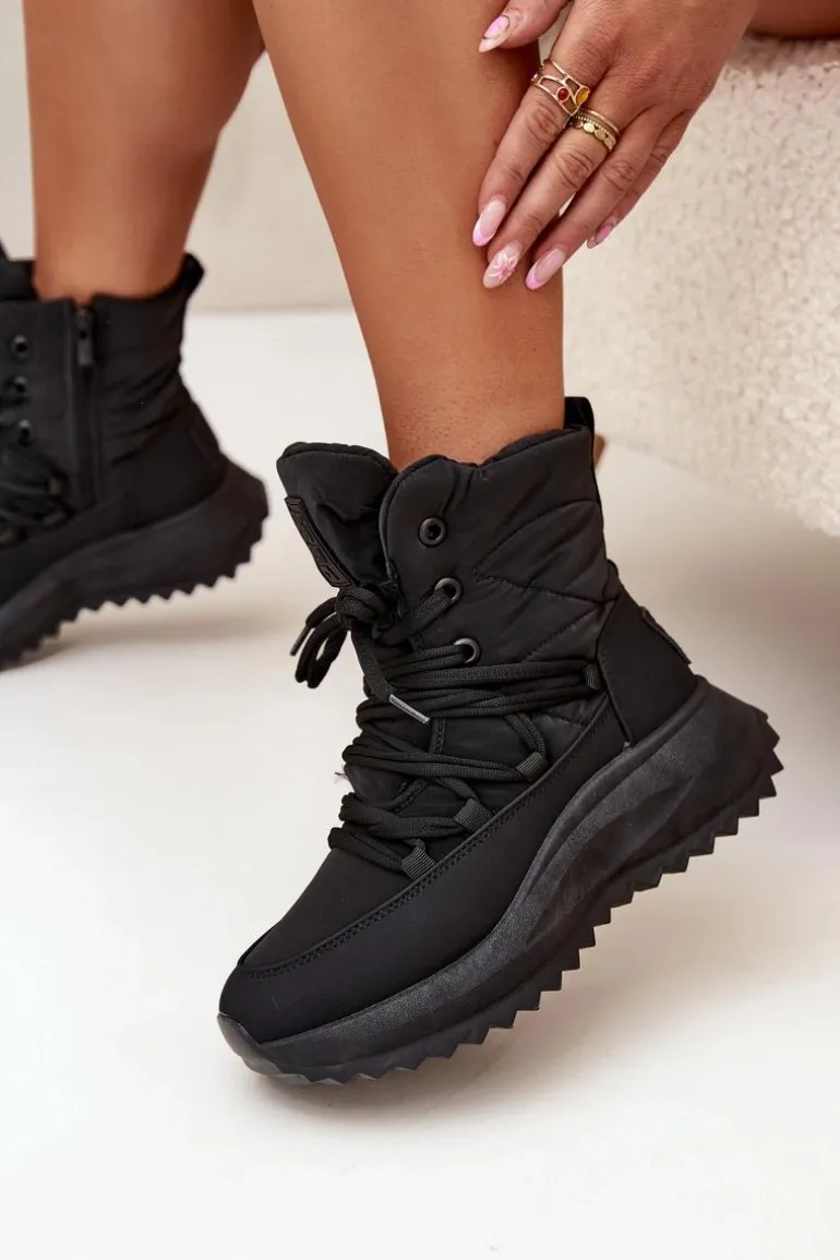 Śniegowce Damskie Na Zamek Big Star SS274059 Czarne