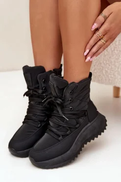 Śniegowce Damskie Na Zamek Big Star SS274059 Czarne