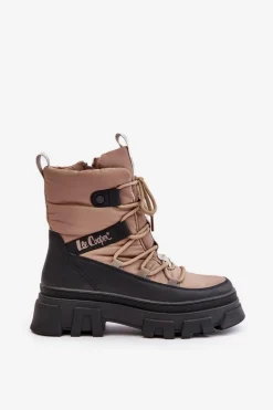 Śniegowce Damskie Na Zamek Lee Cooper LCJ-24-47-3143 Beżowe