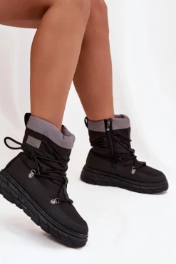 Śniegowce Damskie Na Zamek Lee Cooper LCJ-25-44-3930 Czarne