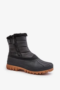 Śniegowce Damskie Ocieplane Futerkiem Na Zamek Lee Cooper LCJ-24-44-2866 Czarne