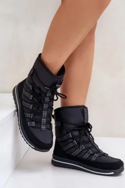 Śniegowce Damskie Progress PROGJ-20-02 Czarne