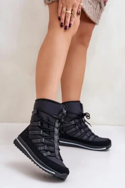 Śniegowce Damskie Progress PROGJ-20-02 Czarne