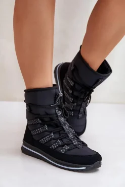 Śniegowce Damskie Progress PROGJ-20-02 Czarne