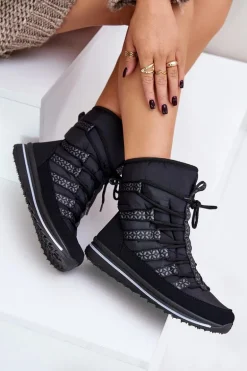 Śniegowce Damskie Progress PROGJ-20-02 Czarne