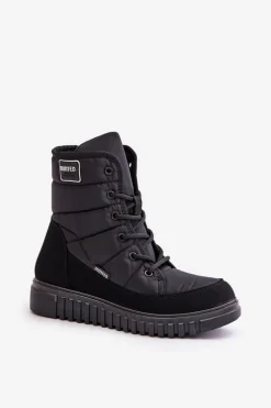 Śniegowce Damskie Progress PROGJ-24-157 Czarne