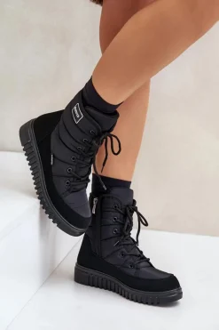 Śniegowce Damskie Progress PROGJ-24-157 Czarne