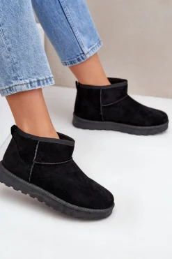 Śniegowce Damskie Z Eko Zamszu Czarne Noliri