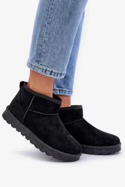 Śniegowce Damskie Z Eko Zamszu Czarne Noliri