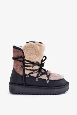 Śniegowce Damskie Z Futerkiem D.Franklin DFSH370012 Czarne