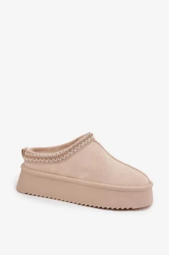 Śniegowce Damskie Z Haftem Jasnobeżowe Pristina