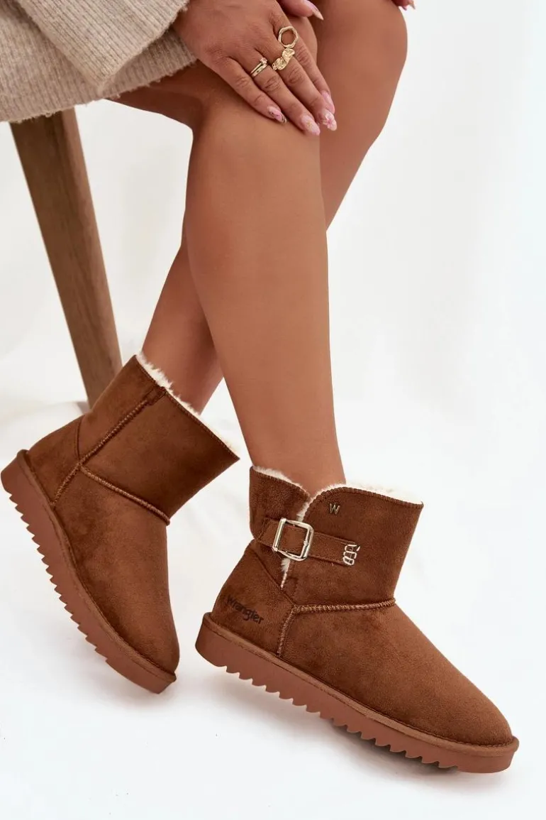 Śniegowce Damskie Z Klamrą Wrangler 20253091.37B Camel