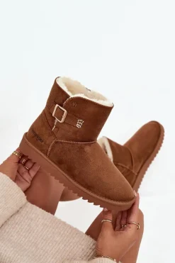 Śniegowce Damskie Z Klamrą Wrangler 20253091.37B Camel