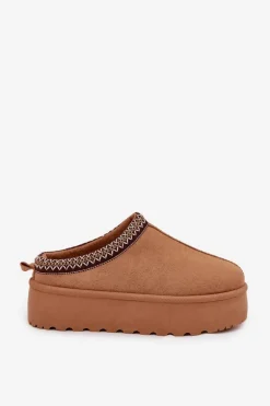 Śniegowce Damskie Z Ozdobnym Haftem Camel Jenira