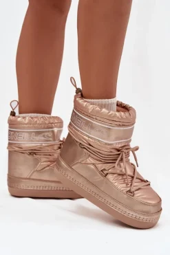 Śniegowce Damskie Z Wiązaniem O'NEILL LISA WOMEN HIGH 90253012.99U Złote