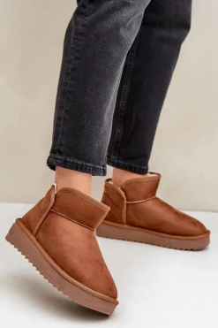 Śniegowce Na Platformie Damskie D.Franklin DFSH370010 Brązowe