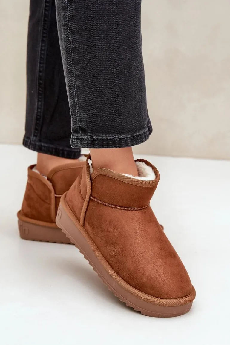 Śniegowce Na Platformie Damskie D.Franklin DFSH370010 Brązowe