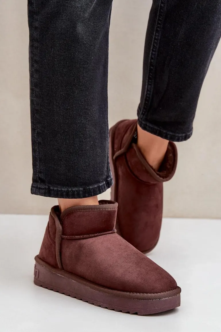 Śniegowce Na Platformie Damskie D.Franklin DFSH370010 Czekoladowe