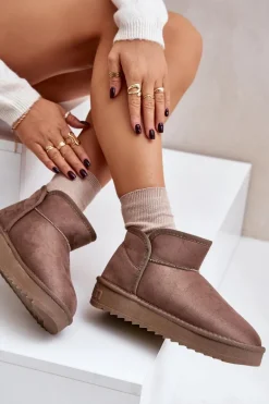 Śniegowce Na Platformie Damskie D.Franklin DFSH370010 Taupe