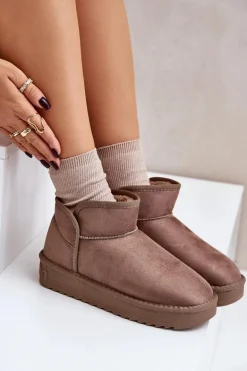 Śniegowce Na Platformie Damskie D.Franklin DFSH370010 Taupe