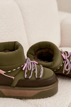 Śniegowce Na Platformie D.Franklin DFSH371015 Khaki