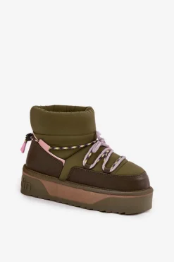 Śniegowce Na Platformie D.Franklin DFSH371015 Khaki