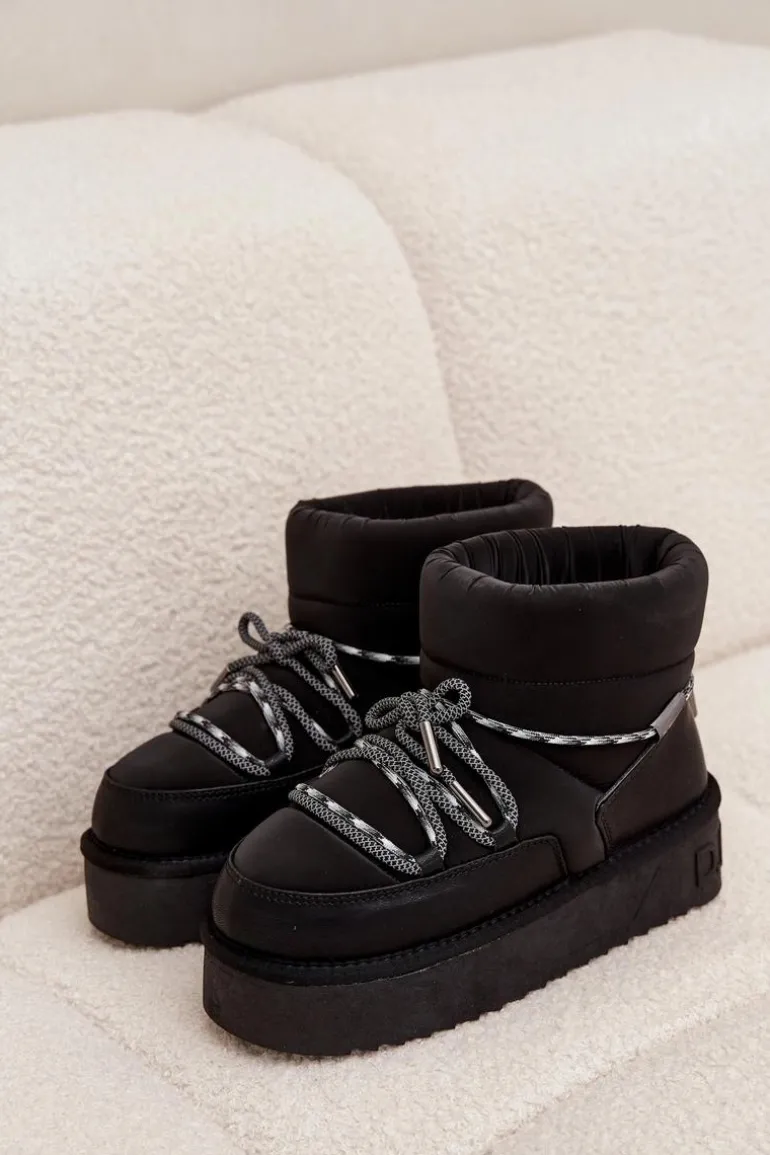 Śniegowce Na Platformie D.Franklin DFSH371015 Czarne