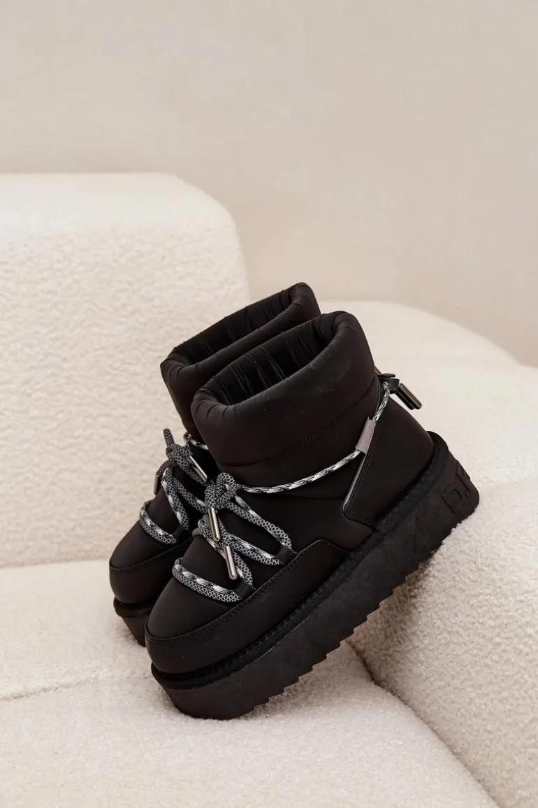 Śniegowce Na Platformie D.Franklin DFSH371015 Czarne