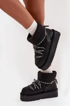 Śniegowce Na Platformie D.Franklin DFSH371015 Czarne