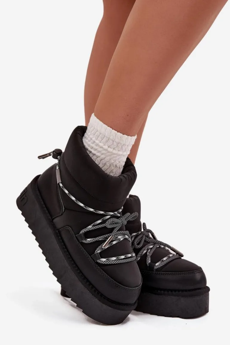 Śniegowce Na Platformie D.Franklin DFSH371015 Czarne