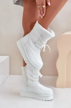 Śniegowce Na Platformie Na Zamek Big Star OO274886 Białe