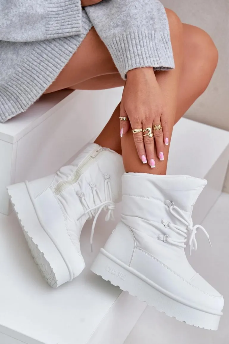 Śniegowce Na Platformie Na Zamek Big Star OO274886 Białe