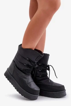 Śniegowce Na Platformie Na Zamek Big Star OO274884 Czarne