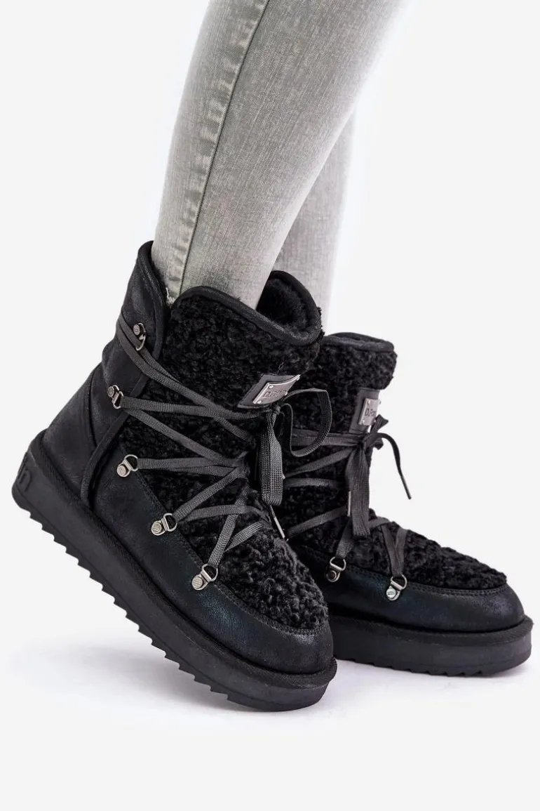 Śniegowce Na Platformie Wegańskie D.Franklin DFSH370004 Czarne