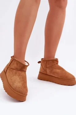 Śniegowce Na Platformie Z Eko Zamszu Camel Vlivana