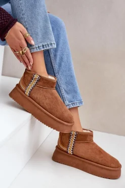 Śniegowce Na Platformie Ze Wzorem Camel Udra