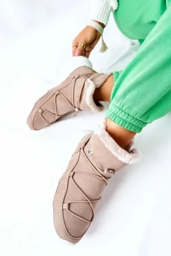 Śniegowce Ocieplane Big Star II274263 Beżowe