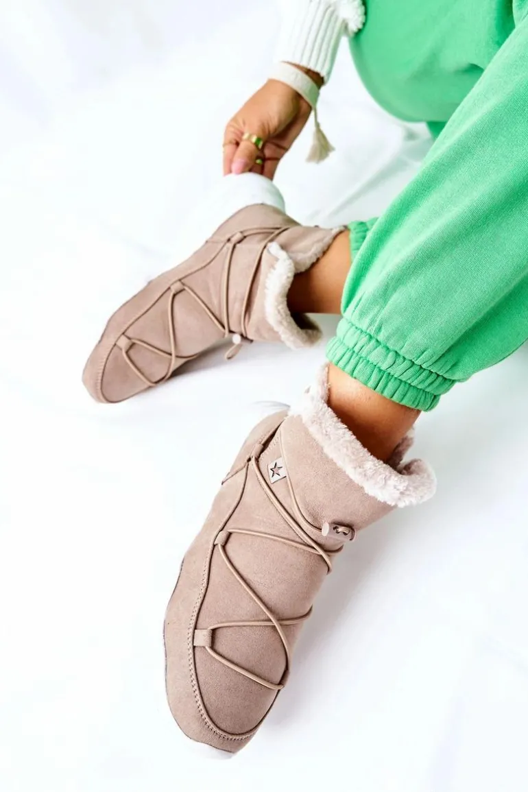 Śniegowce Ocieplane Big Star II274263 Beżowe